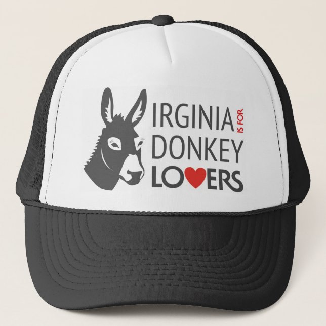 Virginia is for Donkey Lovers Trucker Hat (Front)