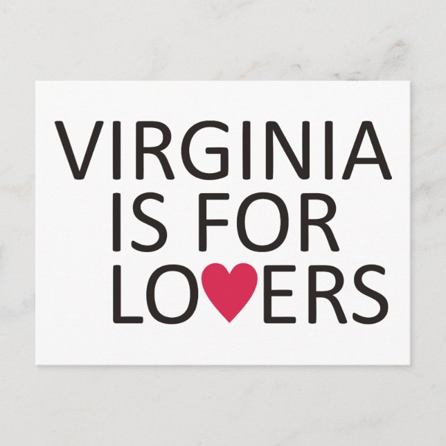 Virginia is for lovers postcard (Front)