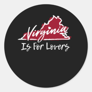 Virginia Is For The Lovers Classic Round Sticker