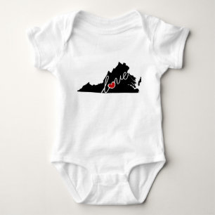 Virginia Love!  Gifts for VA Lovers Baby Bodysuit