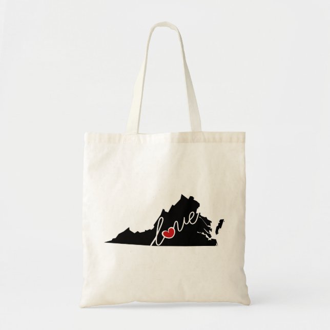 Virginia Love!  Gifts for VA Lovers Tote Bag (Front)