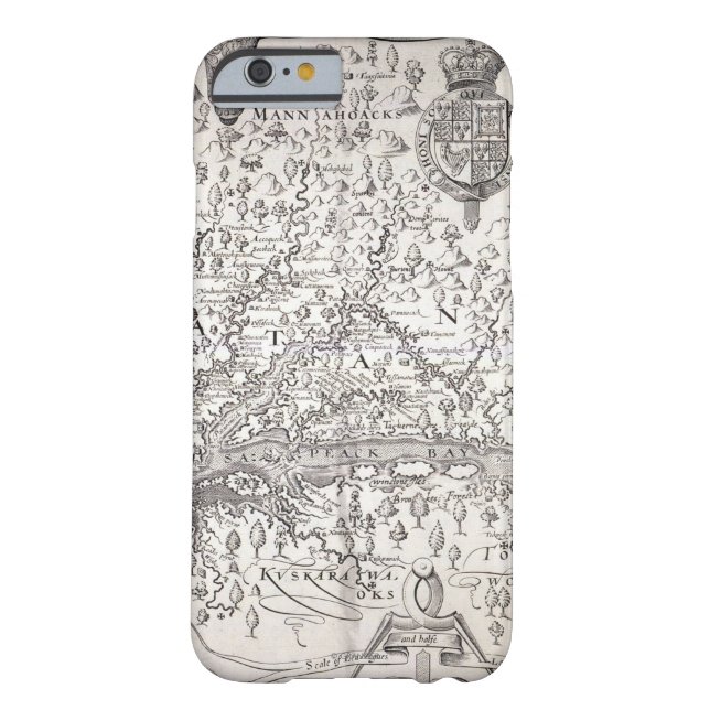 Virginia Map, 1612 Case-Mate iPhone Case (Back)