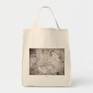 Virginia Map, 1612 Tote Bag