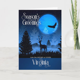 Virginia Mother of States Season's Greetings Deer Holiday Card