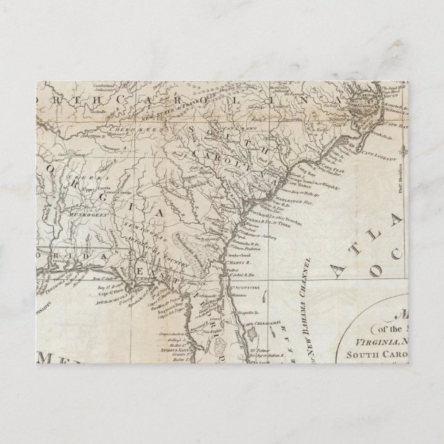 Virginia, North Carolina, South Carolina Postcard (Front)