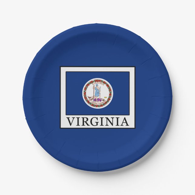 Virginia Paper Plate (Front)