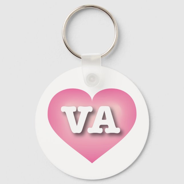Virginia Pink Fade Heart - Big Love Keychain (Front)