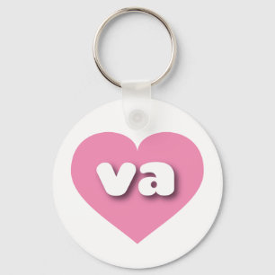 Virginia pink heart - I love va Keychain