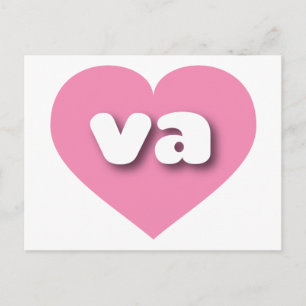 Virginia pink heart - I love va Postcard