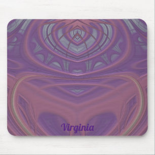 VIRGINIA ~ Pink Mauve and Lavender Design Mouse Pad