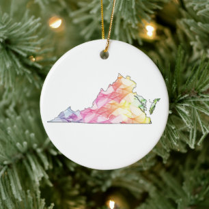 Virginia Pride Ceramic Ornament