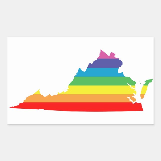 virginia rainbow sticker (Front)