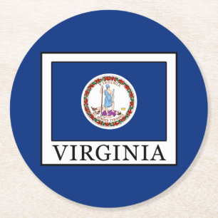 Virginia Round Paper Coaster
