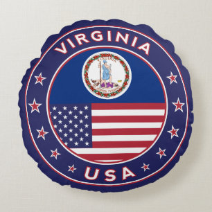 Virginia round pillow