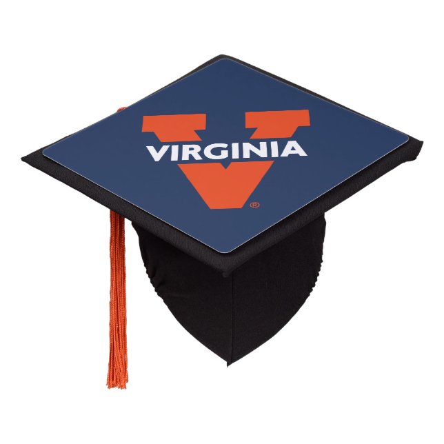Virginia Split V Graduation Cap Topper (Angled)