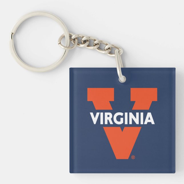 Virginia Split V Keychain (Front)