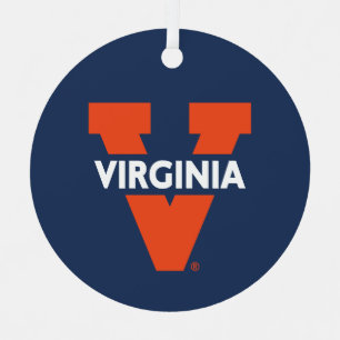 Virginia Split V Metal Ornament