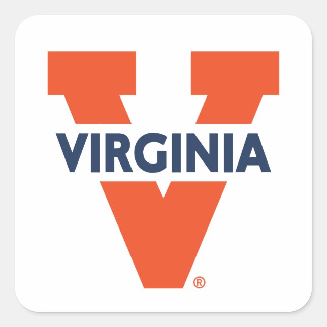 Virginia Split V Square Sticker (Front)
