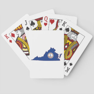 Virginia State Flag and Map Playing Cards