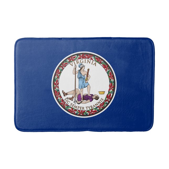 Virginia State Flag Bath Mat (Front)