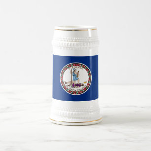 Virginia State Flag Beer Stein