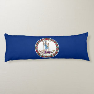 Virginia State Flag Body Pillow