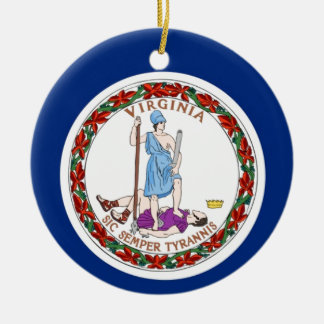 Virginia State Flag Ceramic Ornament