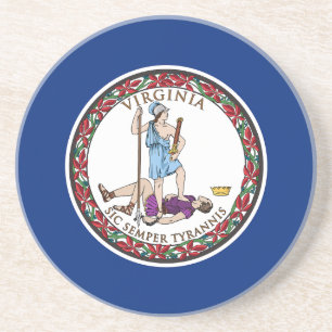 Virginia State Flag Coaster