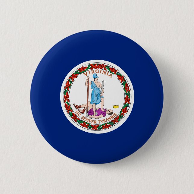 Virginia State Flag Design 2 Inch Round Button (Front)