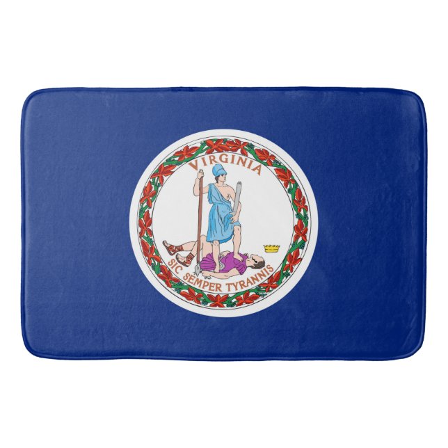 Virginia State Flag Design Bath Mat (Front)