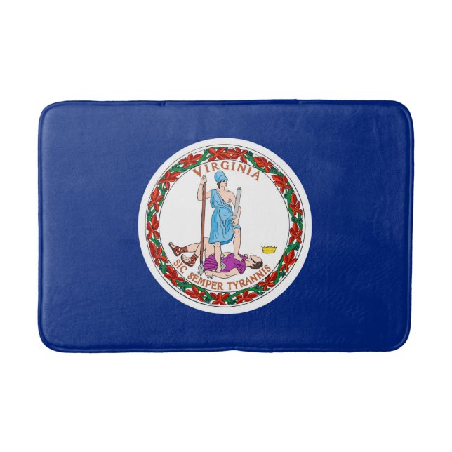 Virginia State Flag Design Bath Mat (Front)