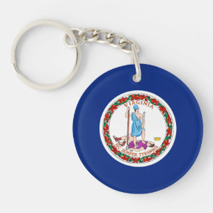 Virginia State Flag Design Keychain