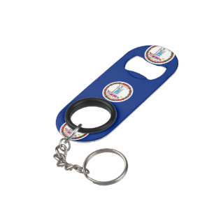 Virginia State Flag Design Keychain Bottle Opener
