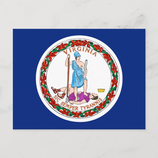 Virginia State Flag Design Postcard (Front)