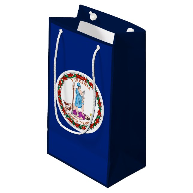 Virginia State Flag Design Small Gift Bag (Front Angled)