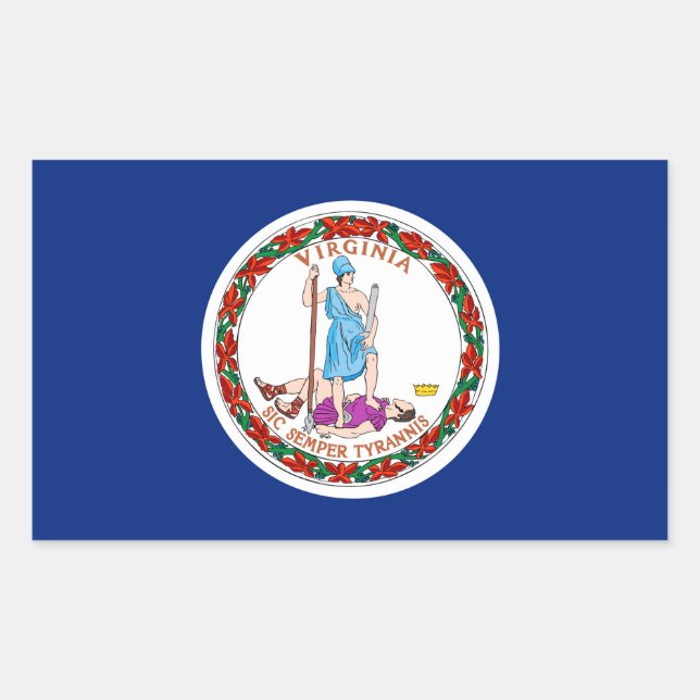 Virginia State Flag Design Sticker (Front)