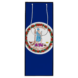 Virginia State Flag Design Wine Gift Bag
