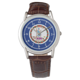 Virginia State Flag Dial Design Watch