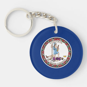 Virginia State Flag Keychain