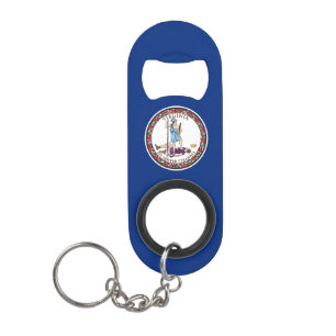 Virginia State Flag Keychain Bottle Opener