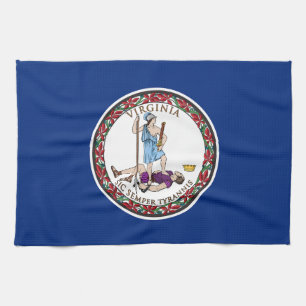 Virginia State Flag Kitchen Towel