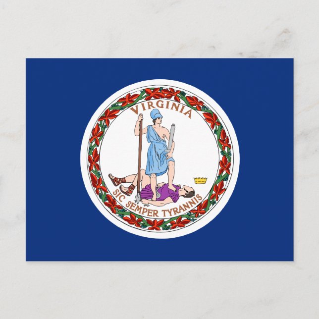 Virginia State Flag Postcard (Front)