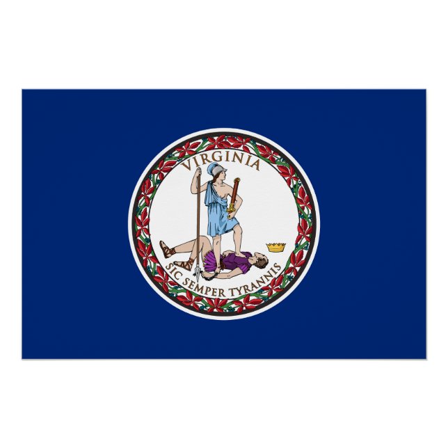 Virginia State Flag Poster (Front)