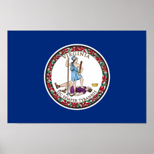 Virginia State Flag Poster