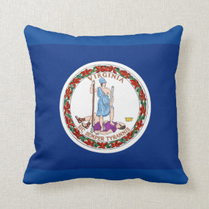 Virginia State Flag Throw Pillow