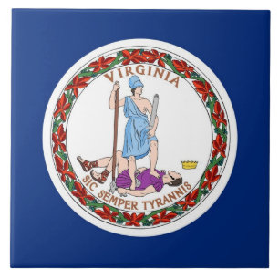 Virginia State Flag Tile