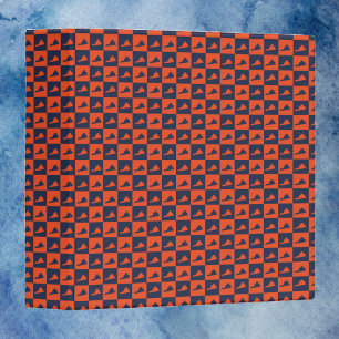 Virginia State Pattern in Retro Orannge and Blue Binder