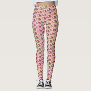 Virginia Style Cured Country Ham VA Meat Pink Leggings