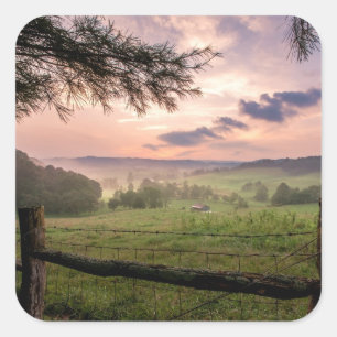 Virginia Sunset Square Sticker