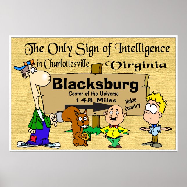 Virginia Tech Rivalry with Virginia Poster (Front)